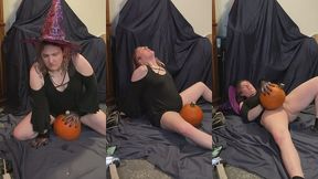 witchy tgirl makes pumpkin her bitch