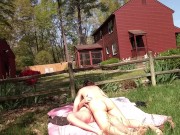 Amateur Becky Tailor makes quick work of her man fucking for the neighbors