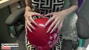 aggressive scratching and popping #10 balloons