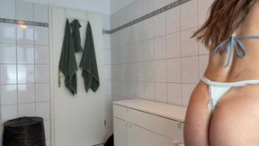 My first solo video - home alone so I made myself cum and hopped in the shower