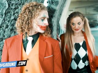 Blake Blossom as Harley Quinn Supplicates To Be Screwed By The Joker In Public - Joker Porn Cosplay Parody