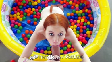Petite performer delivers intense oral with cumshot to face