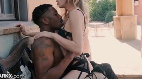 Tiny Blonde White Girl Begs for BBC From Isiah Maxwell