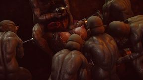 Big Booty White Slut Creampied by Goblin Gangbang