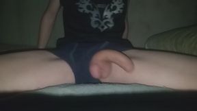 Skinny Teen Jerking His Rock Hard Veiny Cock