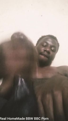 Oiled up Stroking My BBC Cumming Hard