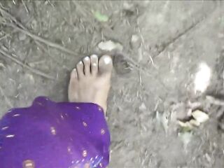 Barefooted In The Woods and Washing Feet in A Creek