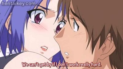 Watch this busty babe with purple hair passionately kiss and fuck in HD