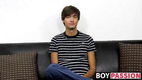 ”Fresh homo Jayson Steel interviewed before jacking off”