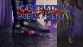 Castrated by Your Police Officer Friend in Thigh High Riding Boots (Slave Double Version) - TamyStarly - Cock Balls Crush Trample, Shoejob, Bootjob, CBT, Ballbusting, Trampling, Stomping