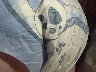 Large tit cutie in a cute diaper