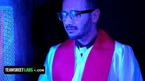 TeamSkeet Labs Naughty Blonde Petite Confesses Her Sins And Gets Forgiveness From The Horny Priest