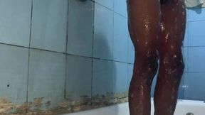 stilesbhalifa1 manscaping and full shaving shower session