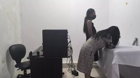 A religious nurse preaches to a patient and then changes her speech by starting to do sensual things.