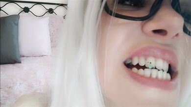 Angry giantess in high heels mercilessly stomps and devours him