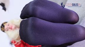 Halloween Girl's Party Feet in Pantyhose