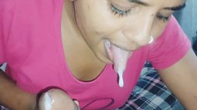 Indian Bhabhi Cum In Mouth Blowjob Sucking Stepbrothers Big Dick