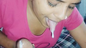 Indian Bhabhi Cum In Mouth Blowjob Sucking Stepbrothers Big Dick