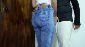 Secret anal sex with a co-worker in the company office