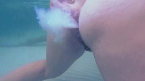 milf enjoys anal enema under water - Amateur Solo