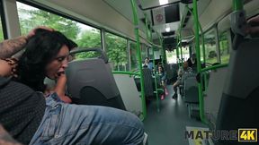 MATURE4K. FUCK ME IN THE BUS! In front of everyone...