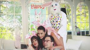 ”FAMILY STROKES Charming teen Avi surprises easter bunny with wet cunt”