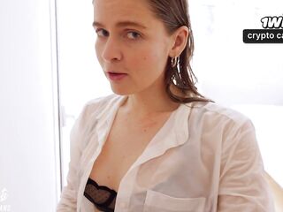 Hawt Hotel Manager Will Solve Any of Your Problems - Kate Kravets POV Sex in Soaked Clothing