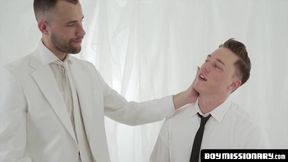 BoyMissionary.com - Forbidden threesome with an intense spitroast for a twink