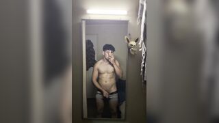 Mirror Masturbating