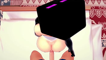 Curvy girlfriend fucks in Enderman outfit - 3D animated Minecraft hentai