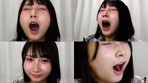 Kana Yura - CLOSE-UP of Japanese cute girl YAWNING - MOV 1080p