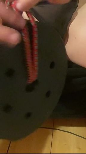 Hanging Heavy Weights on My Sissy Cock & Balls - CBT Jerking off My Big Cock with Them on