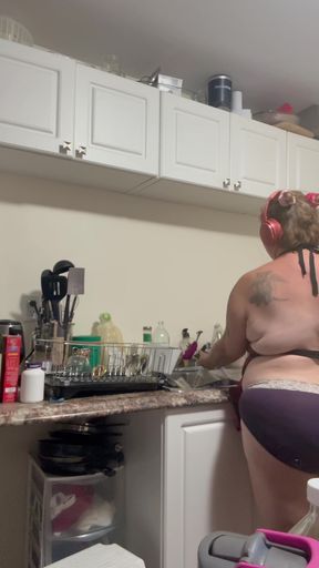My Wife Doing Dishes