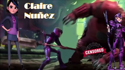 claire nuez anime kicks in the balls, Female Villainess ballbusting