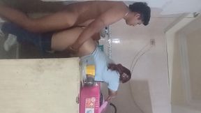 Domestic worker alone with her employer.