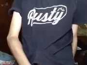 Argentinian twink jerking off