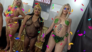 Carnaval Mattos Movies - a suruba rolou solta anal no pelo e gozadas dentros