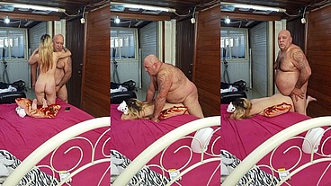 NOVINHA QUANDO SAI DAS FESTA VEM PASSAR A NOITE COM O VELHO GOSTOSO