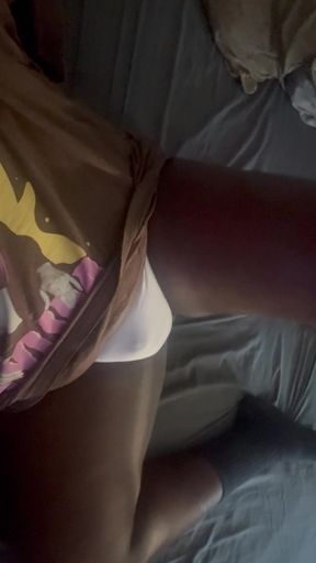 Tshirt and my panties on. Wishing I had a man to me down.