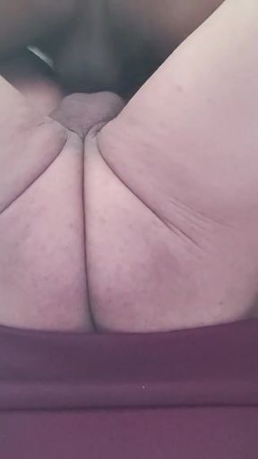 double vaginal with my husband and his friend in the living room then my husband creampies me twice   Clip 1