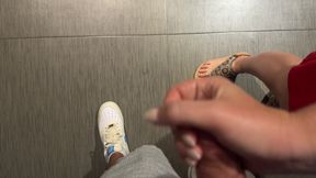 I Found a Perfect Cock in the Furniture Store - Risky Handjob and Doggy