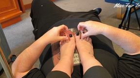 Miss Fair Trade & Bucks Foot Lover - MILF Hotel Arrival - POV Foot Massage Devotion - 720 p