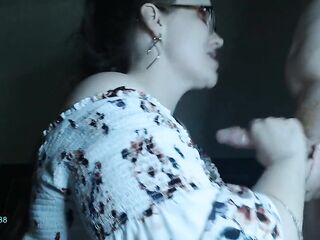 Hot PAWG big beautiful woman Toxic Lilly Worships Dick - Facial on Glasses