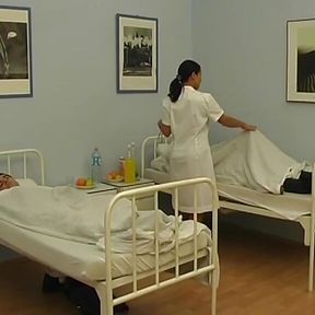 Alluring German nurse gets fucked by a patient