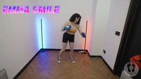 boxing training ana spears vs emma smile female fighting