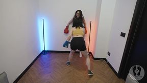boxing training ana spears vs emma smile female fighting