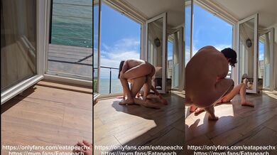 DOGGY, FACIALE ET SQUIRT FACE À LA MER