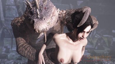 Claire Encounters Jungle Monster (3D Alien Monster Oviposition)