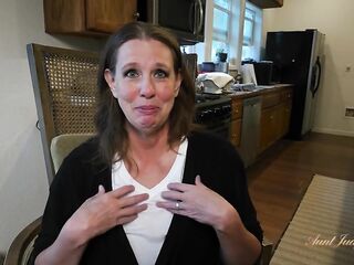 AuntJudysXXX - Breasty Aged Amateur Autumn Sucks Off the Delivery Stud