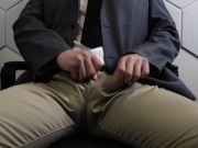 Asian Guy Rotating Edging Challenge in Business Attire